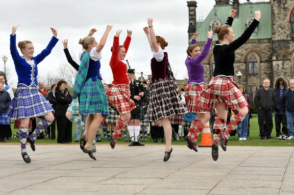 Dançarinos escoceses Highland Fotografia De Stock