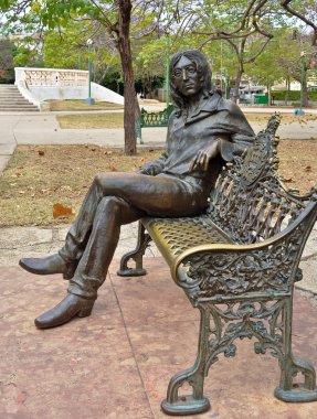 Statue of John Lennon clipart