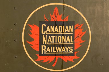 A vintage and iconic Canadian National Railway clipart