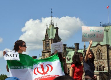Iran election protest in Canada clipart