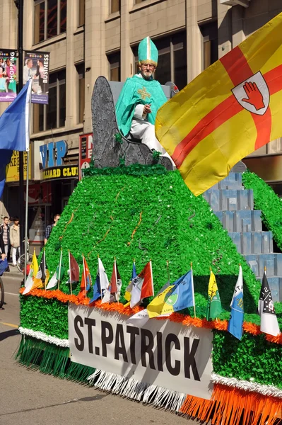 St Patrick in St Patrick's Day Parade in Toronto — Stock Photo, Image