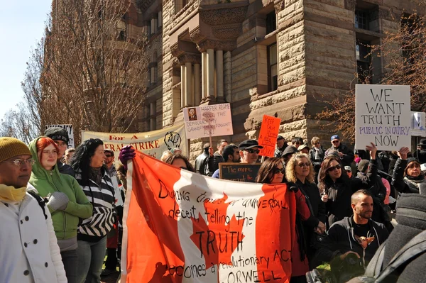 在多伦多，加拿大联邦选举舞弊抗议 — 图库照片