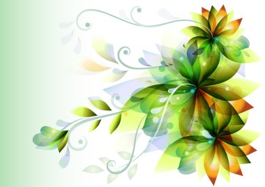 Creative and elegant flowers design clipart