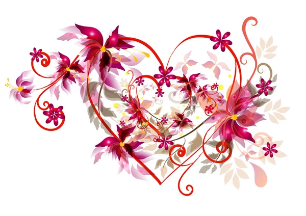 Hermoso diseño de corazón de San Valentín — Archivo Imágenes Vectoriales