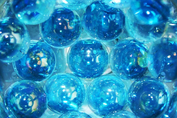 Blauwe glazen ballen — Stockfoto