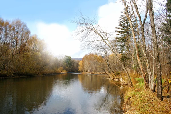 Herfst rivier landschap 1 — Stockfoto
