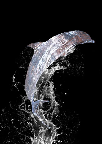 Abstrakter Delfin aus dem Wasser — Stockfoto