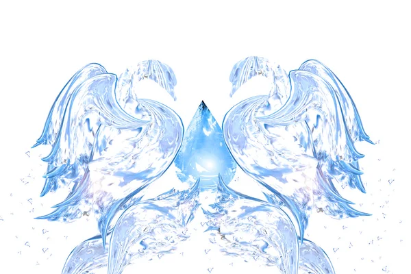 Абстрактная лебединая пара из воды — стоковое фото