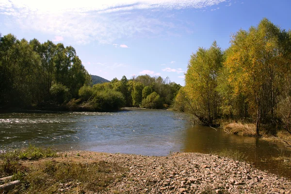 Podzimní řeka Stock Snímky