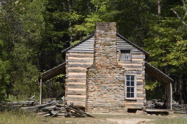 Log Cabin at Cades Cove in TN clipart