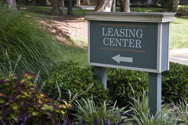 Leasing centrum znak — Zdjęcie stockowe