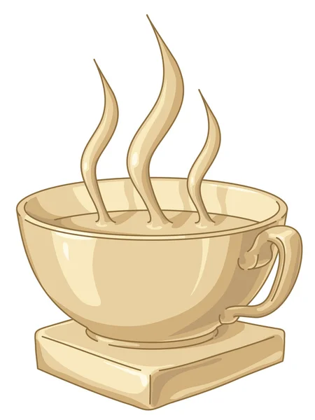 Tasse à café dorée — Image vectorielle