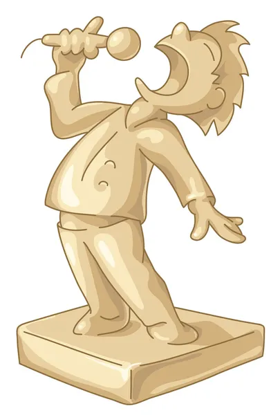 Золота статуетка найкращої співачки — стоковий вектор