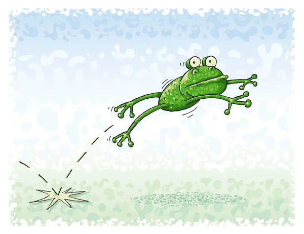 Стрибаюча жаба Ліцензійні Стокові Ілюстрації