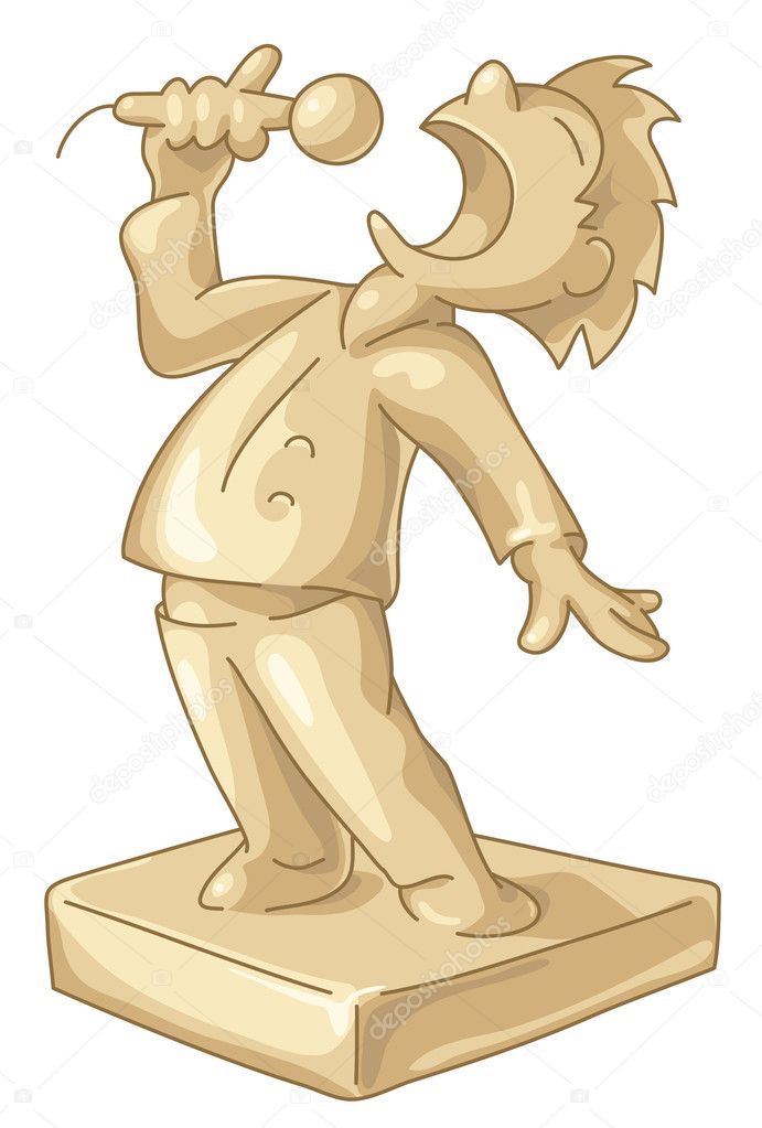 Golden statuette of the best singer