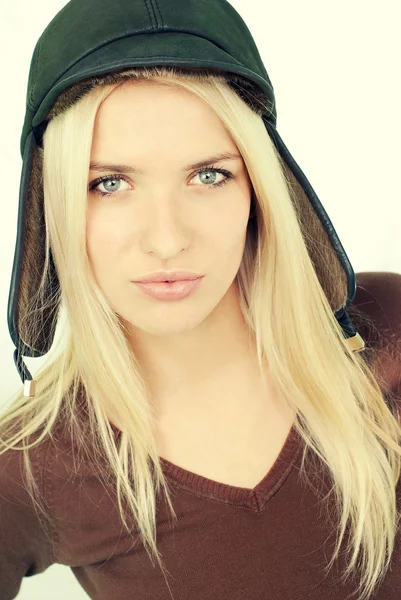 Portrait of a young beautiful blonde woman © — Stockfoto