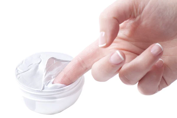 stock image Hand cream applying