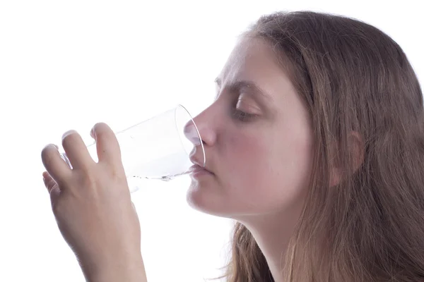 Kadının içme suyu — Stok fotoğraf
