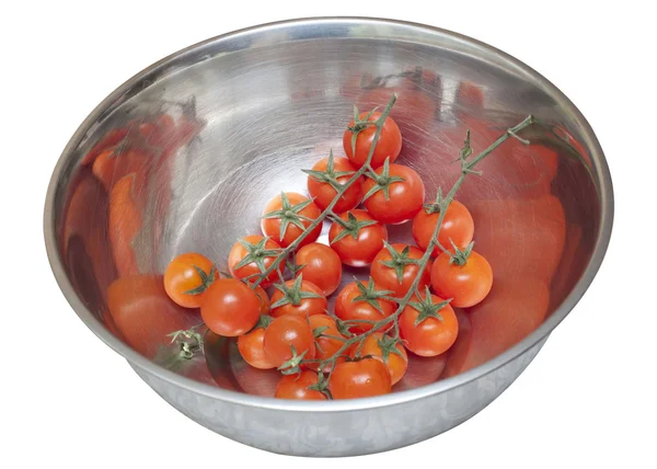 Cherry tomatoes in a bowl — Stock Photo, Image