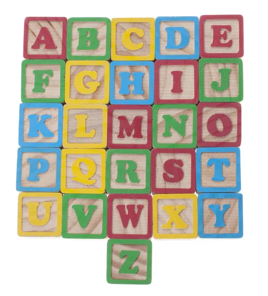 Wooned kostki alfabet — Zdjęcie stockowe