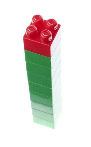 Plastic brixcks stack — Stock Photo, Image