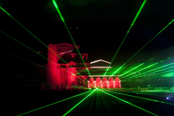 Building laser beams — Stock Photo, Image