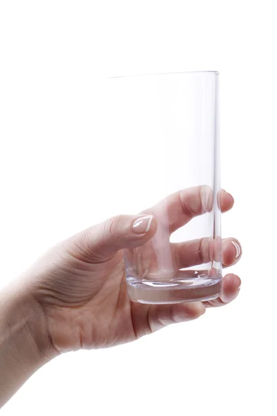 stock image Hand with empty glass