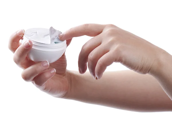 stock image Hand cream applying