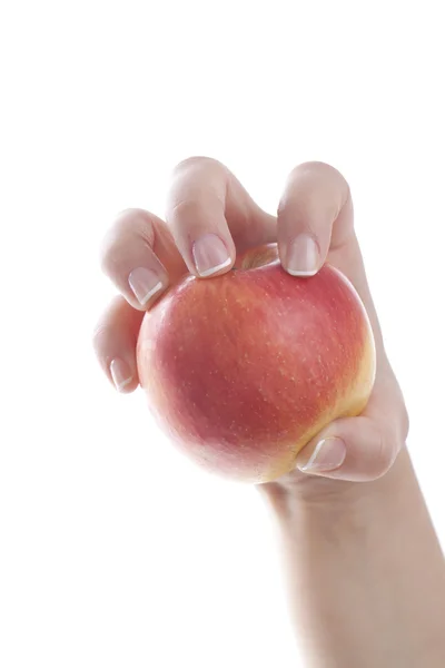 Ręka z jabłkiem — Zdjęcie stockowe