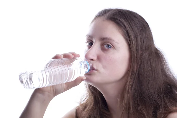 Drinking from bottle — Stock Photo, Image