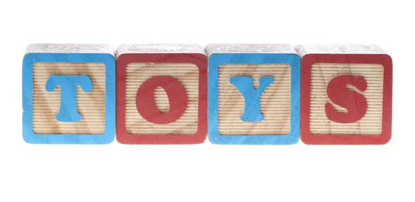 Speelgoed houten kubussen — Stockfoto