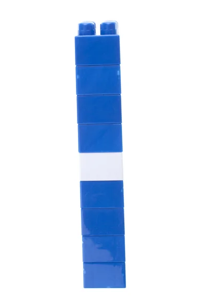 Blauer Plastikstapel — Stockfoto