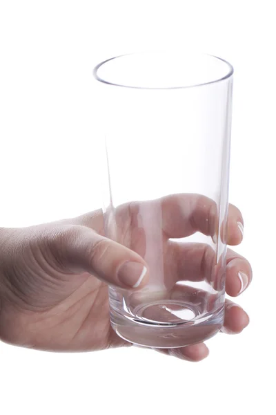 stock image Hand with empty glass