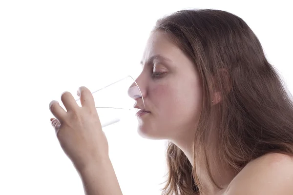 Woman's drinking water — Stock Photo, Image
