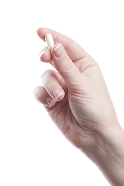 Hand, tablettákkal Stock Fotó