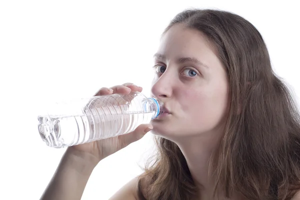 Drinking from bottle — Stock Photo, Image