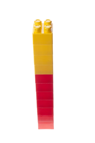 Plastic bricks stack — Stock Photo, Image