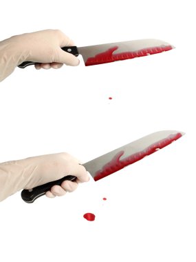 Bloody knife set clipart