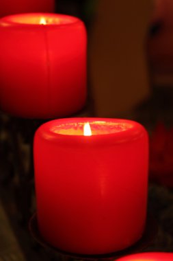 Red candles clipart