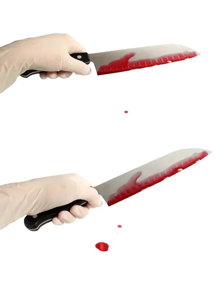 stock image Bloody knife set