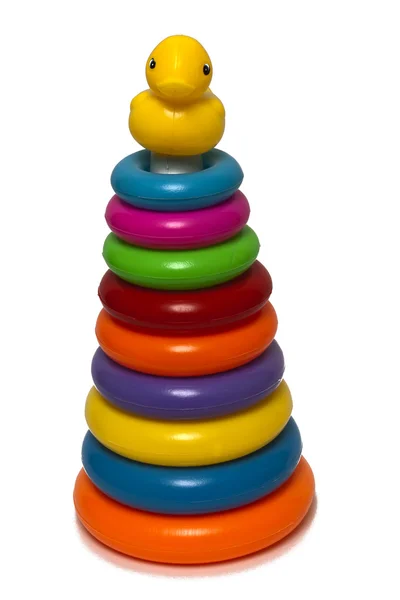 Zabawka pierścienie z kaczka — Zdjęcie stockowe