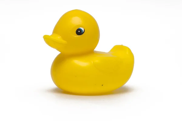Желтая игрушечная утка — стоковое фото