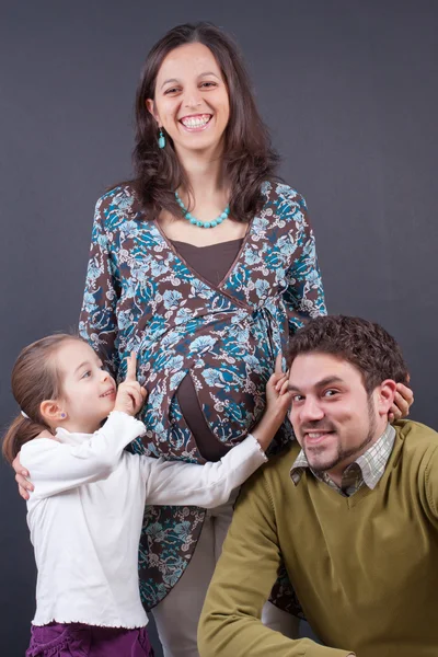 Família esperando um bebê — Fotografia de Stock