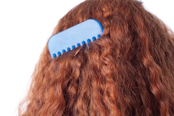 Włosów z grzebieniem — Zdjęcie stockowe