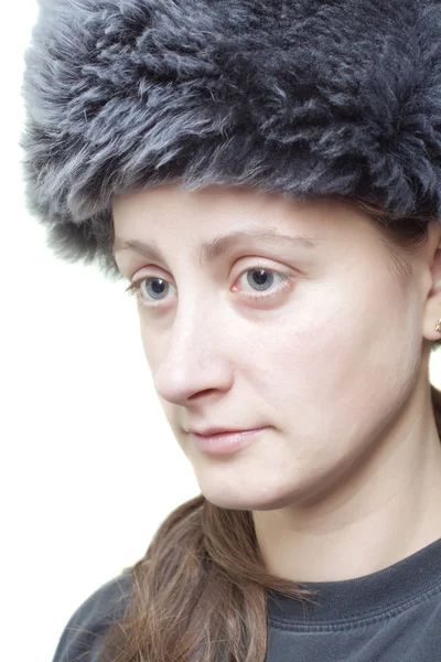 Femme avec chapeau — Photo