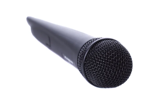Microfone sem fio preto — Fotografia de Stock