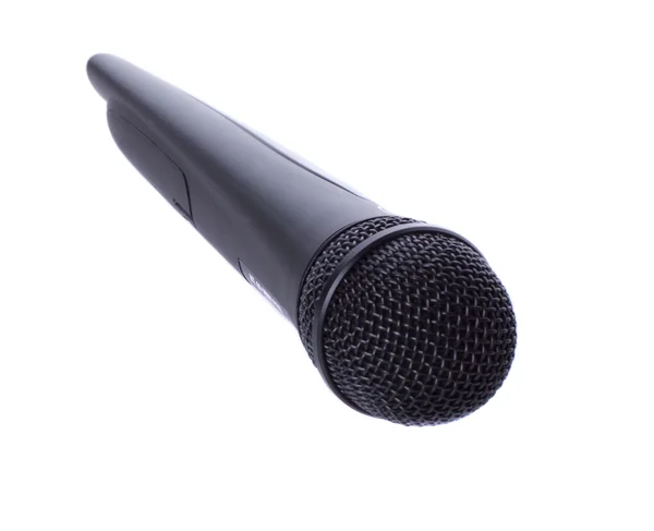 Black wireless microphone — Stock Photo, Image