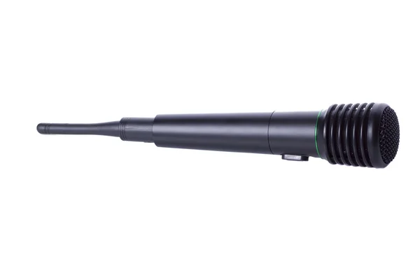 Czarny mikrofon bezprzewodowy — Zdjęcie stockowe