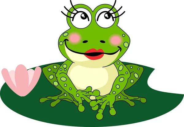 可爱的青蛙 — 图库矢量图片