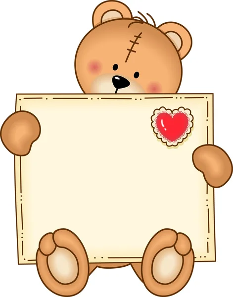 Envelope seguro do urso — Vetor de Stock